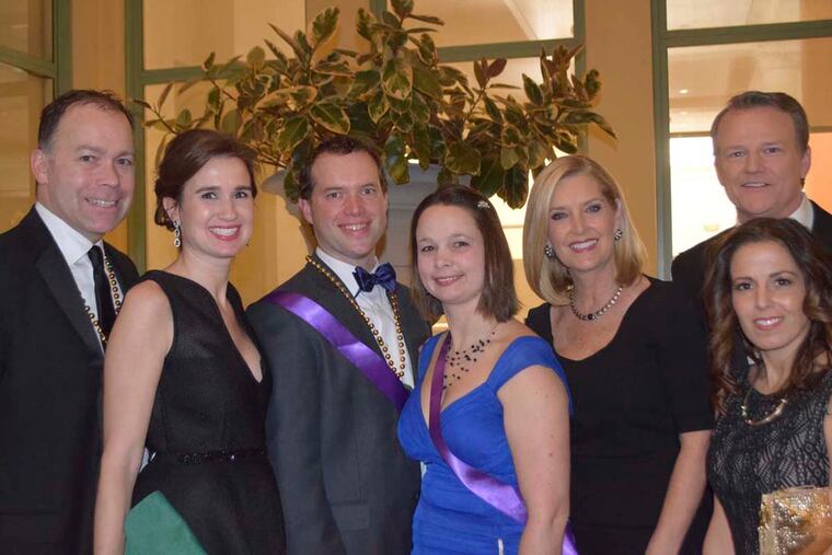Attendees (from left) Paul Dick, Allison McCartin, event honorees Brad and Bethany Goering, Fox 29’s Dawn Timmeney and Chris O’Connell, with his wife, Dawn.
MAGGIE HENRY CORCORAN / For the Inquirer