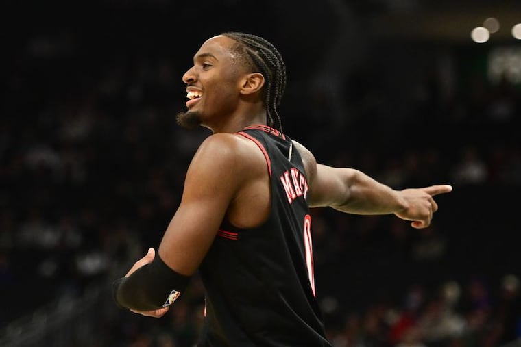 Tyrese Maxey scored a career-high 54 points in the Sixers' win over Milwaukee.