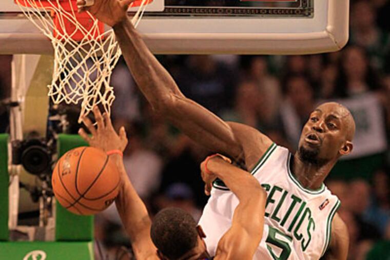 Celtics forward Kevin Garnett has averaged 20.1 points per game in seven playoff games. (Ron Cortes/Staff Photographer)