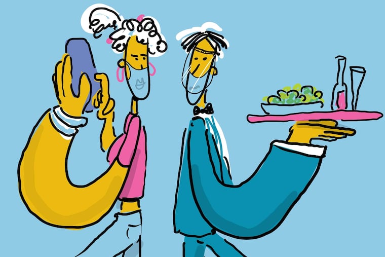 What should you do if you see someone breaking the rules at a restaurant?