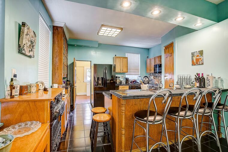 The kitchen of the house in the Spruce Hill section of West Philadelphia.