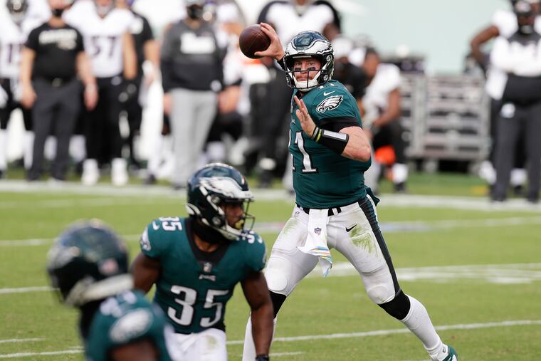 Eagles quarterback Carson Wentz needs to take command of the game at the start.