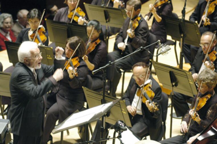 Peter Nero, leader of the Philly Pops, smiles during a pre-concert sound check on a stage at the foot of the Philadelphia Museum of Art. (Carolyn Kaster / Associated Press)