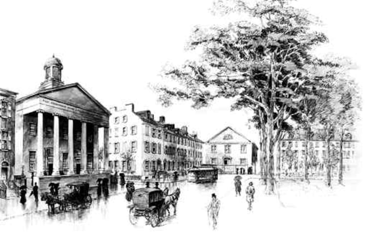 of Washington Square, southwest view.