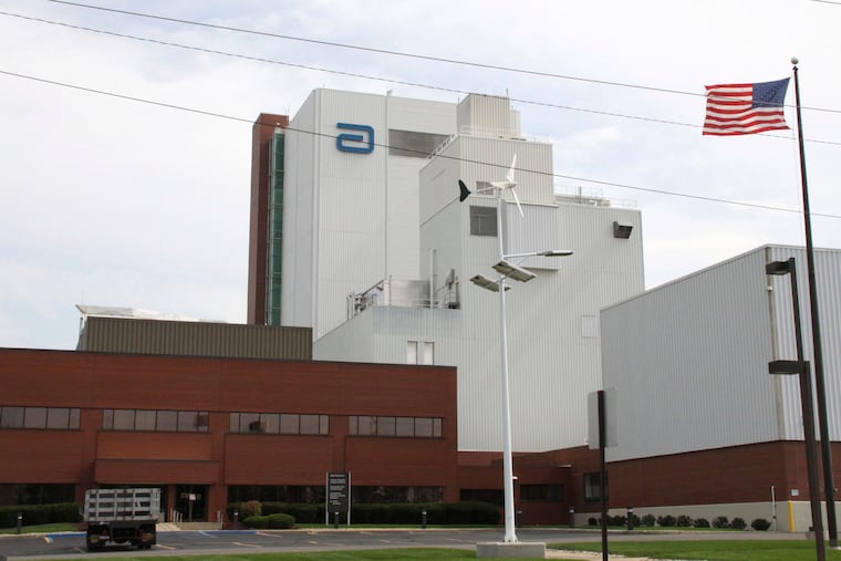 A file photo of the Abbott Laboratories manufacturing plant in Sturgis, Mich., that was damaged by storms on Monday.