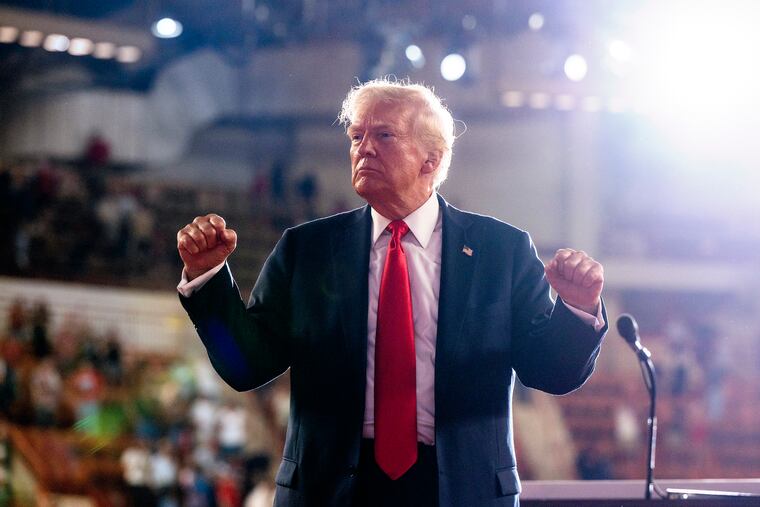 Former President Donald Trump at the Pennsylvania Farm Show Complex in Harrisburg on July 31, 2024.