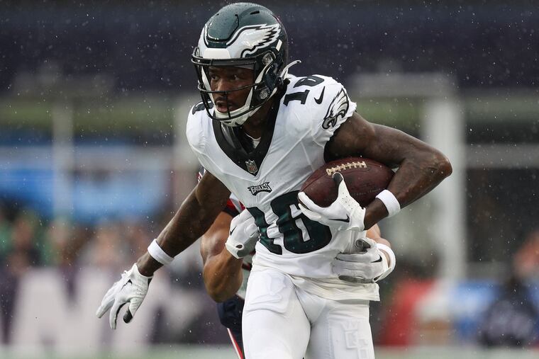 Eagles wide receiver Quez Watkins in September. He had two catches for 4 yards against the Rams.