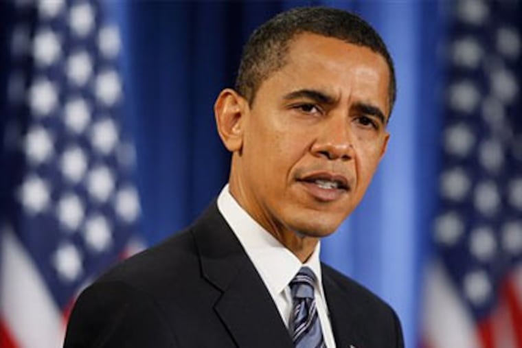 President-elect Barack Obama speaks about Illinois Gov. Rod Blagojevich, Thursday, Dec. 11, 2008, during a news conference in Chicago. (AP Photo/Charles Dharapak)