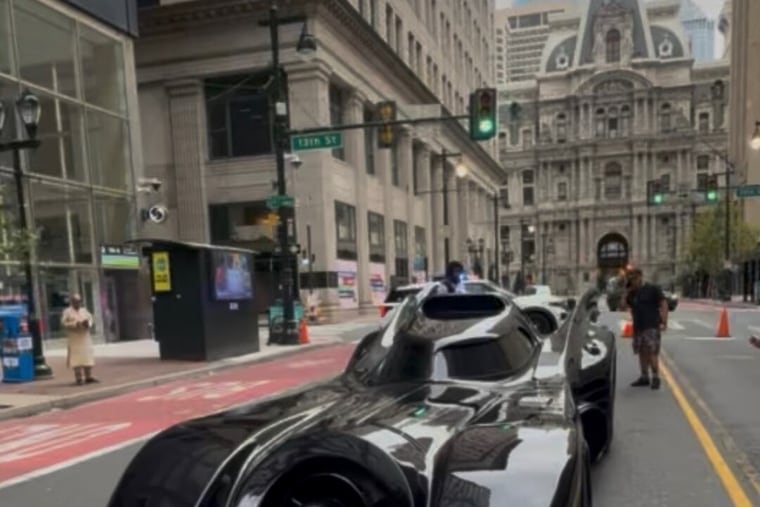 To the Batmobile! Couple sports iconic ride for Center City wedding photos