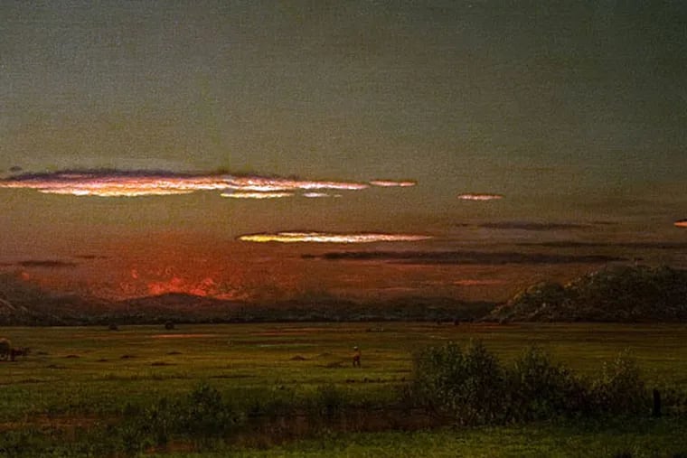 Martin Johnson Heade, New Jersey Salt Marsh, not dated, oil on canvas from the private collection of the late Richard M. Scaife. (Sean Stipp  |  Trib Total Media)