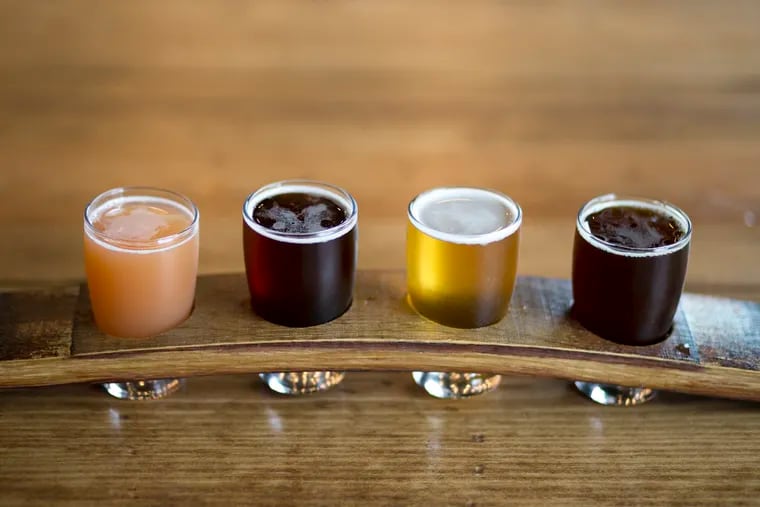 A flight of beers at Liquid Art (formerly Roy Pitz) Barrel House in Spring Garden, which recently announced its closure in both Philadelphia and Chambersburg.