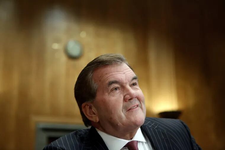 Former Homeland Security Secretary Tom Ridge testifies on Capitol Hill in Washington, in 2009, before the Senate Homeland Security and Governmental Affairs Committee hearing on policy czars. (AP Photo/Haraz N. Ghanbari)