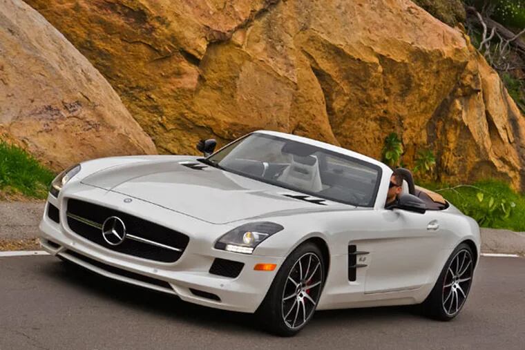 The design of the 2013 Mercedes-Benz SLS AMG GT Roadster pays homage to the rarefied 1954-62 Mercedes-Benz 300SL. (Mercedes-Benz/MCT)