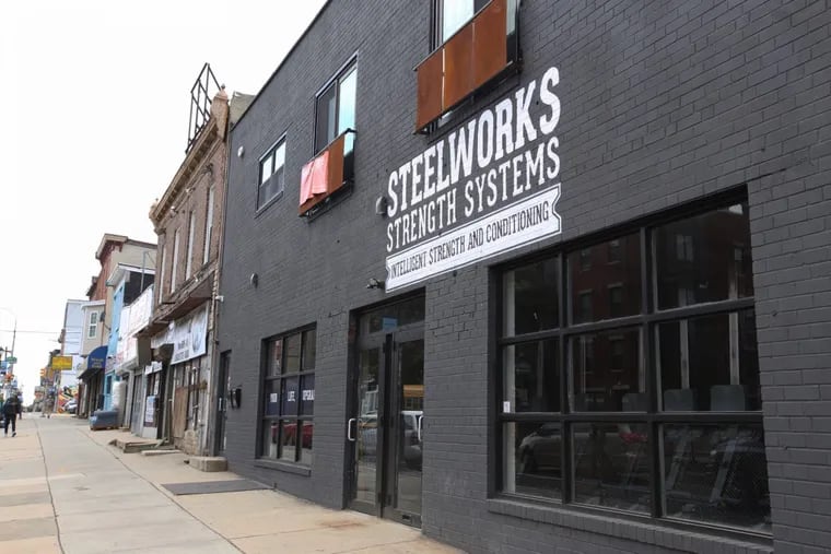 Steelworks Strength Systems at Girard Avenue and 25th Street. A fight started outside the gym between neighbors and gym goers in May.