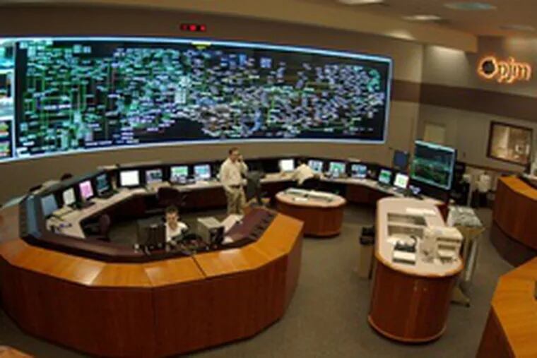 From its control room below a building in Montgomery County , PJM Interconnection maps the minute-by-minute flow of electricity across the regional grid.