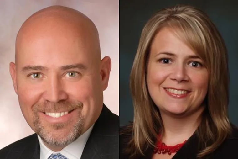 Former Randolph Mayor Tom MacArthur, left, will take on Burlington County Freeholder Aimee Belgard in New Jersey's 3rd Congressional District.