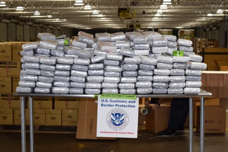 U.S. Customs and Border Protection officers confiscated more than 700 pounds of cocaine hidden in furniture shipped out of Puerto Rico.
