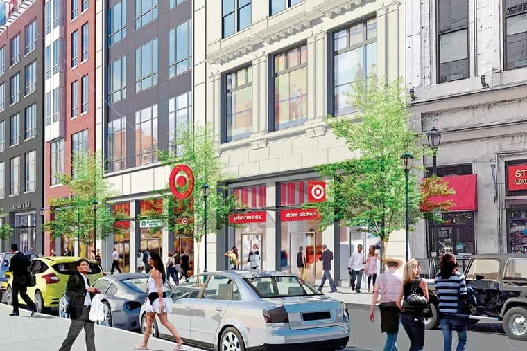 Target Corp. envisions its 19,000-square-foot store at Chestnut and 12th Streets, to open in July 2016, as looking like this. The news follows the disclosure in June that the Minneapolis-based company also plans to open a store in the Rittenhouse Square area. (Target)