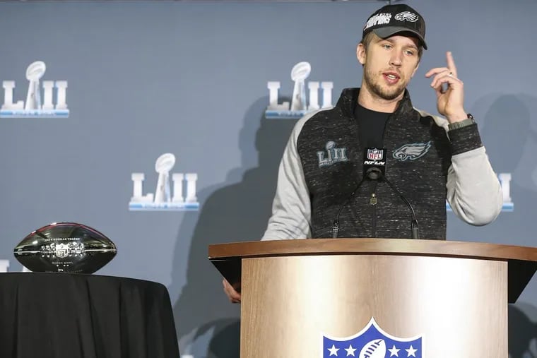 Philadelphia Eagles quarterback Nick Foles officially received the Super Bowl LII MVP award on Monday morning after the big win over the New England Patriots.