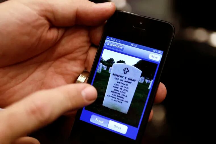 A mobile phone app designed for Arlington National Cemetery provides a database and photos to give researchers easy access to information on the approximately 400,000 people buried there, and visitors to the cemetery a way to find specific graves. One can see the site online via a browser, or download a mobile app, at www.arlingtoncemetery.mil