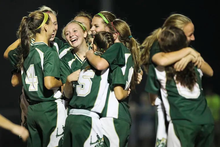 Lansdale Catholic edged Archbishop Carroll, 1-0, in double overtime on Thursday. (David M Warren/Staff Photographer)