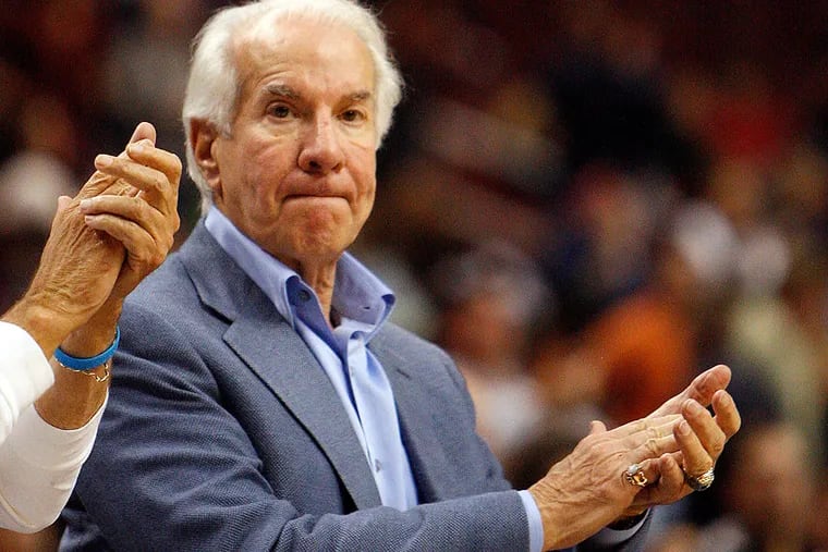 Ed Snider cheers for the Sixers in 2010.