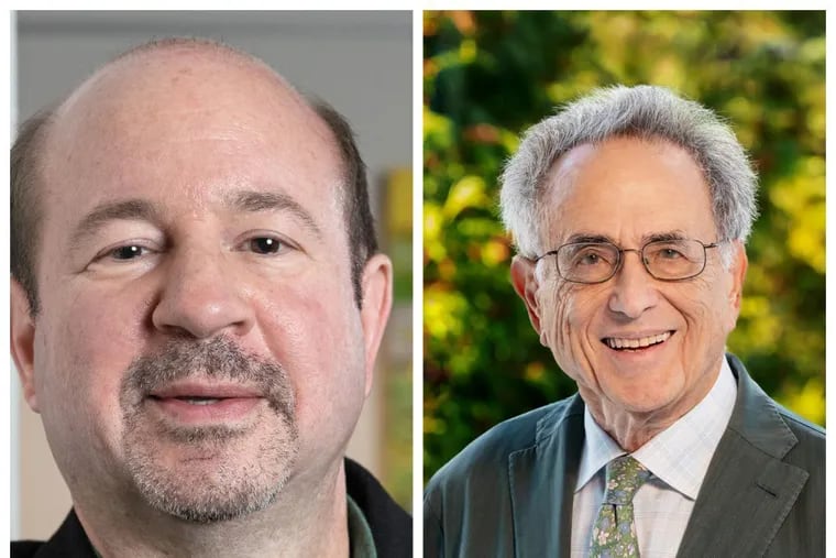 Michael Mann of the University of Pennsylvania (left) and Robert Socolow of Princeton University are winners of the 2023 Scott Awards.