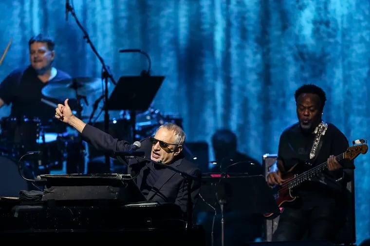 Steely Dan concert with Donald Fagen on the  keyboard with the band at the Met in Philadelphia, Wednesday, October 27, 2021.