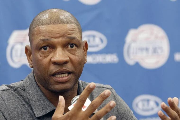 Doc Rivers speaks at news conference announcing he is the Los Angeles Clippers new head coach. (Associated Press)
