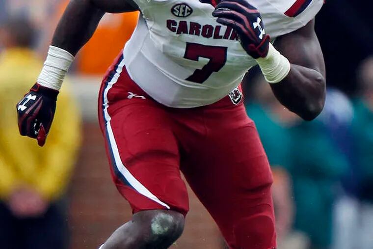 South Carolina defensive end Jadeveon Clowney is the No. 1 pick in most mock drafts, but that doesn't guarantee he will be the first player selected Thursday.