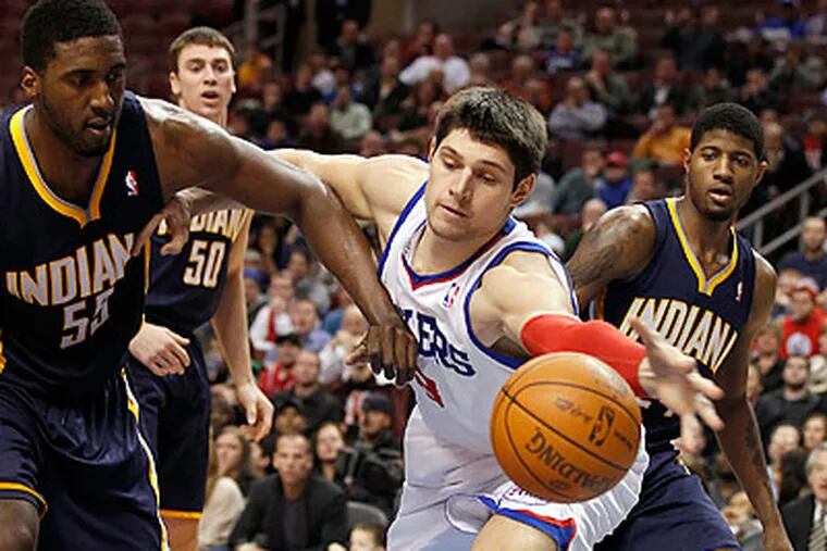 Nik Vucevic shot 5-for-8, scored 11 points and had eight rebounds against the Pacers. (Yong Kim/Staff Photographer)
