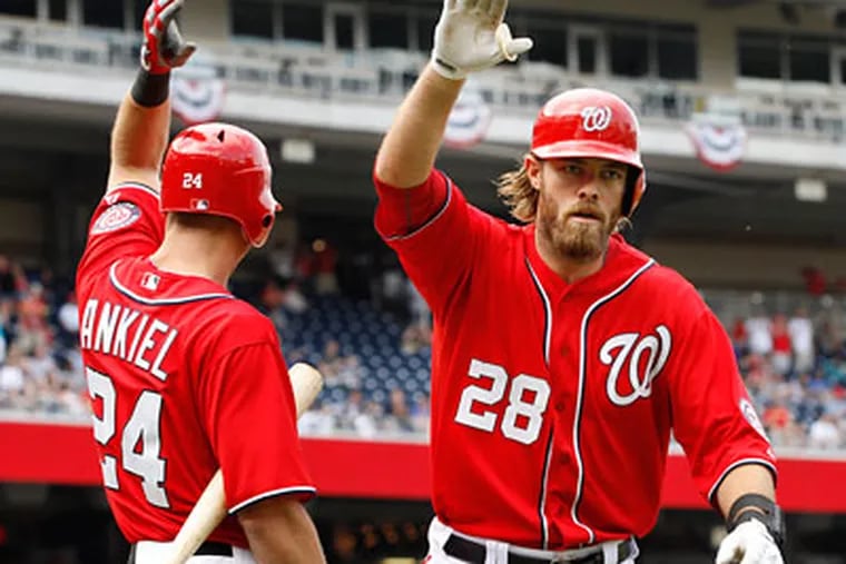 Jayson Werth and the Nationals are in first place in the National League East. (Jacquelyn Martin/AP)