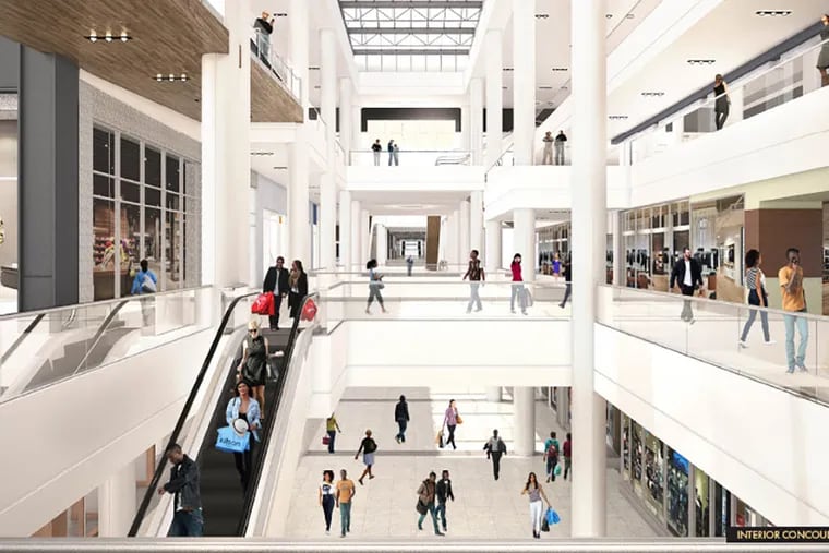 Rendering of the Interior Concourse inside the Gallery in Philadelphia. (Courtesy of PREIT)