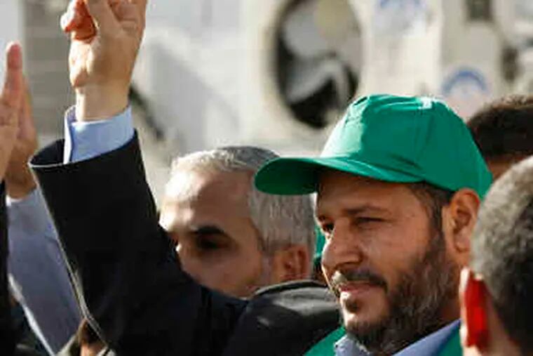 Hamas leader Khalil al-Hayeh proclaims victory during a rally in Gaza City. &quot;We say proudly that Gaza has won the war, the resistance has won the war, and Hamas has won the war,&quot; he said.