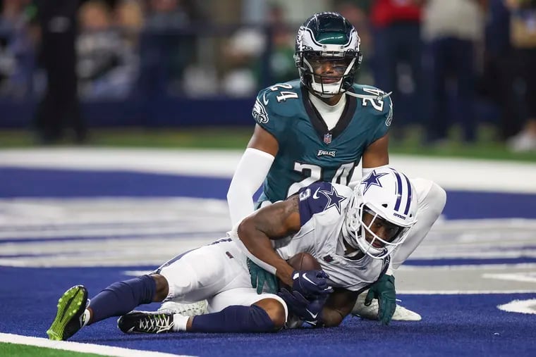 James Bradberry (24) and the Eagles are coming off consecutive losses, most recently to Brandin Cooks and the Dallas Cowboys. Things won't get any easier this week against Seattle.