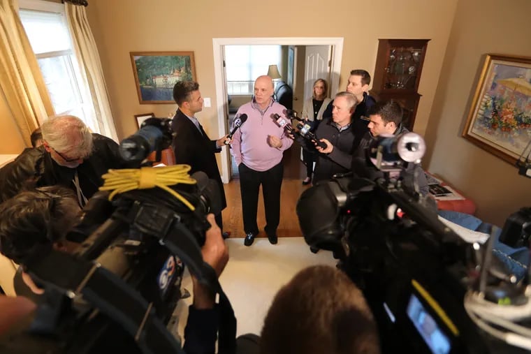 Phil Martelli hosted the media at his home in Media on Thursday.