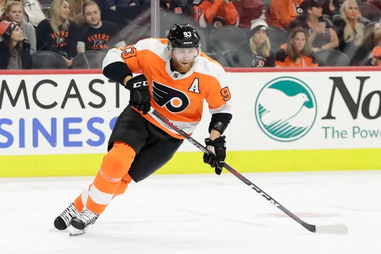 Flyers right winger Jake Voracek was moved to Sean Couturier's line Thursday. He committed two early penalties in the game in Carolina.
