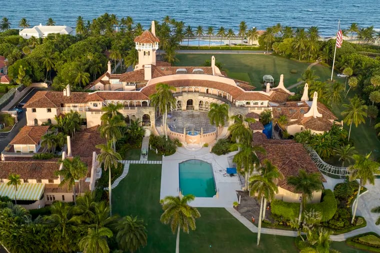 This is an aerial view of former president Donald Trump's Mar-a-Lago estate.
