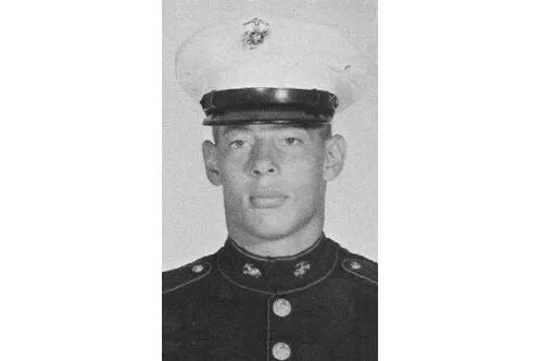A  boot camp photo of Cpl. David Ortals from Marine Corps Recruit Depot Parris Island, Platoon 188. Ortals earned the title “U.S. Marine” on Aug. 24, 1967.