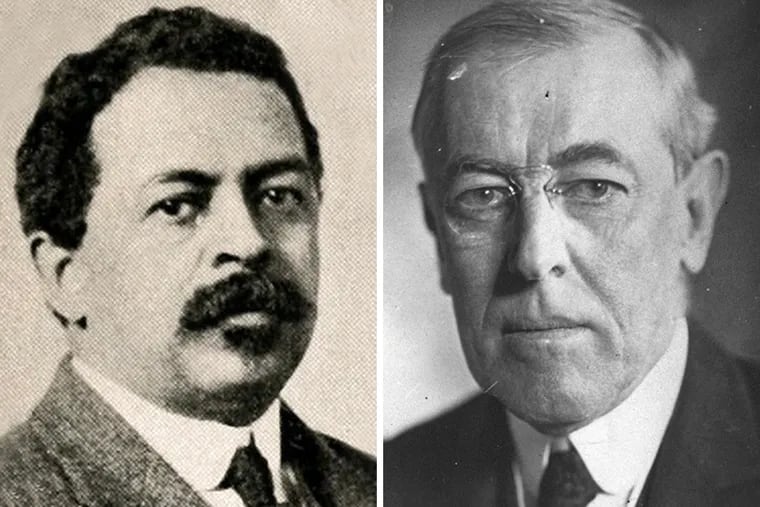Journalist and civil rights activist William Monroe Trotter, left, might be a better namesake for Camden's Woodrow Wilson High, which has drawn fire for honoring the 28th president. Wilson, right, forced Trotter and other black activists out the White House when they challenged him on segregation.