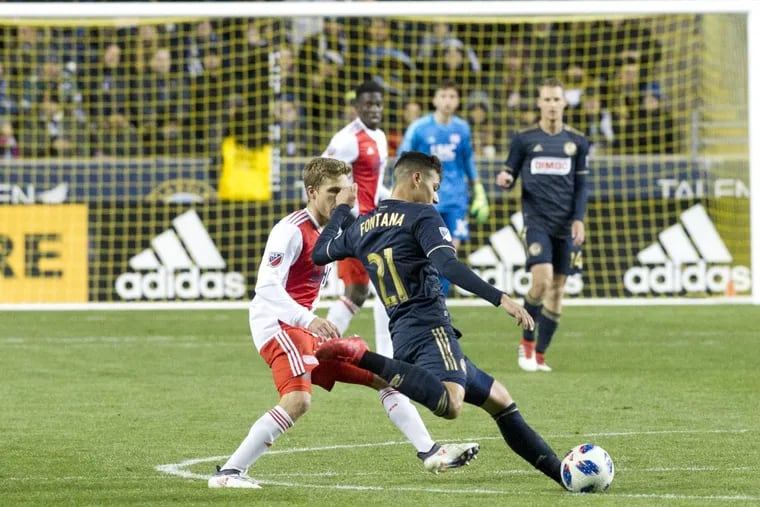Anthony Fontana scored in his Major League Soccer debut to help the Philadelphia Union beat the New England Revolution, 2-0.