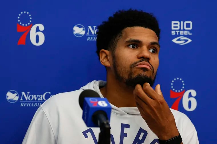 Sixers forward Tobias Harris will be out after testing positive for COVID-19.