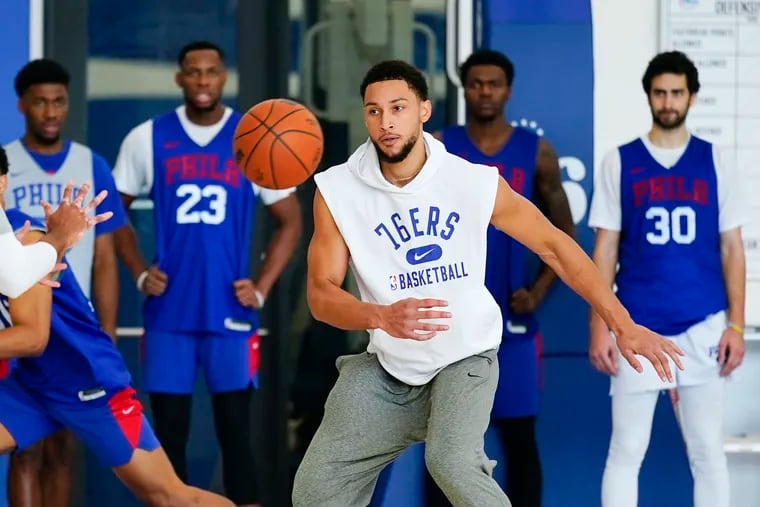 Philadelphia 76ers' Ben Simmons met with recommended team specialists on Monday.