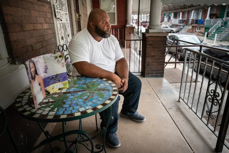Lance Gaymon at his home in Philadelphia. Lance's 15-year-old daughter, Sabria, was shot and killed in July during a triple shooting at a large cookout near the Temple University campus.