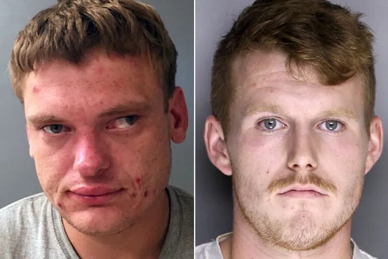 Zachary Hails and John Reeves, both of Montgomery County, were charged with robbery, conspiracy, terroristic threats, and simple assault.