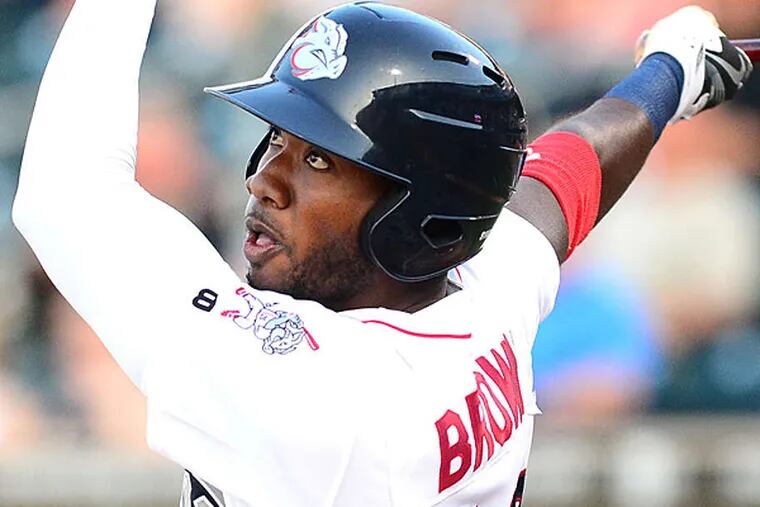 Domonic Brown is batting .273 since he was optioned to the IronPigs. (Donna Fisher/Morning Call)
