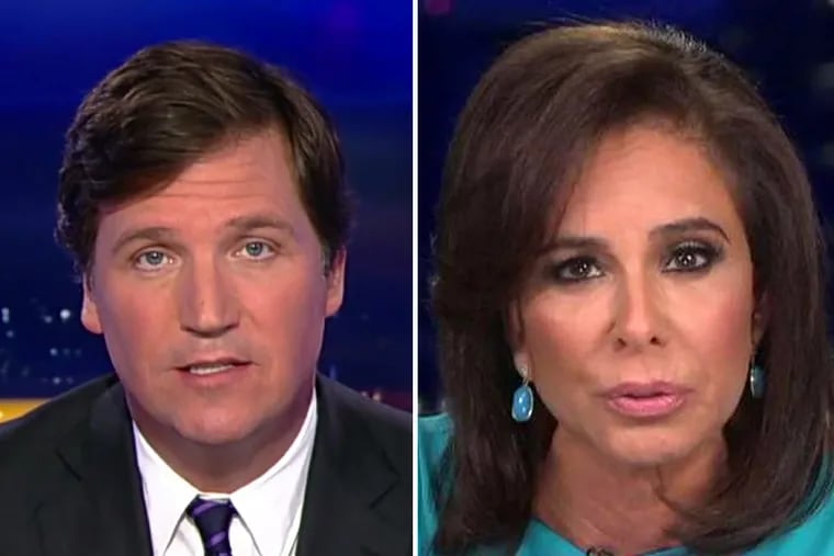 Fox News hosts Tucker Carlson (left) and Jeanine Pirro issued statements Sunday night after their own comments led to widespread criticism.