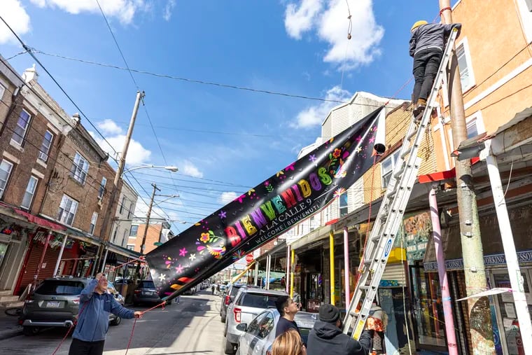 In mid-April, a new banner was raised to greet Philadelphians to the Mexican community around Ninth Street.