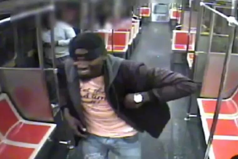 Video surveillance captured this image of a man suspected in the sexual assault and robbery of a Temple University student.