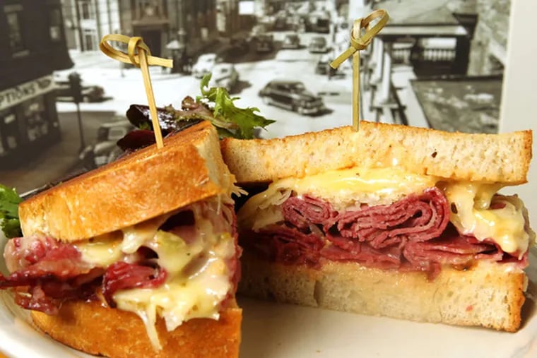 The house-cured corned beef Reuben at the Avenue Delicatessen in historic Lansdowne.